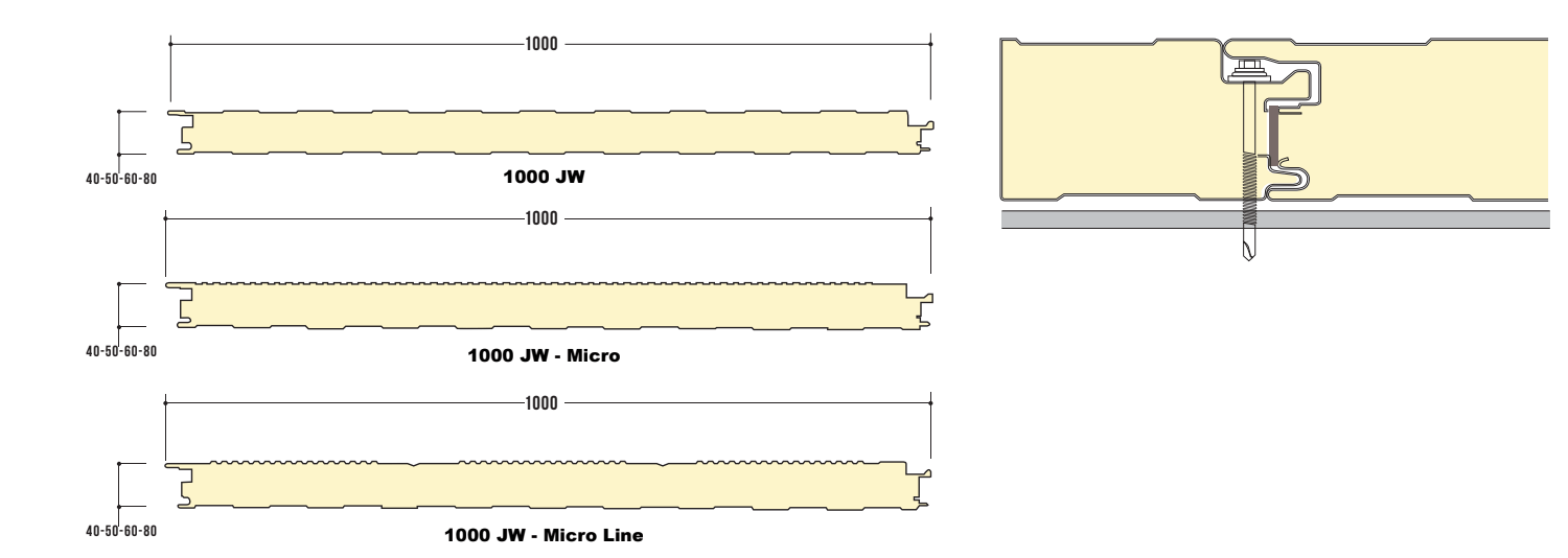 קיר בידוד מבודד דגם 1000 Jw